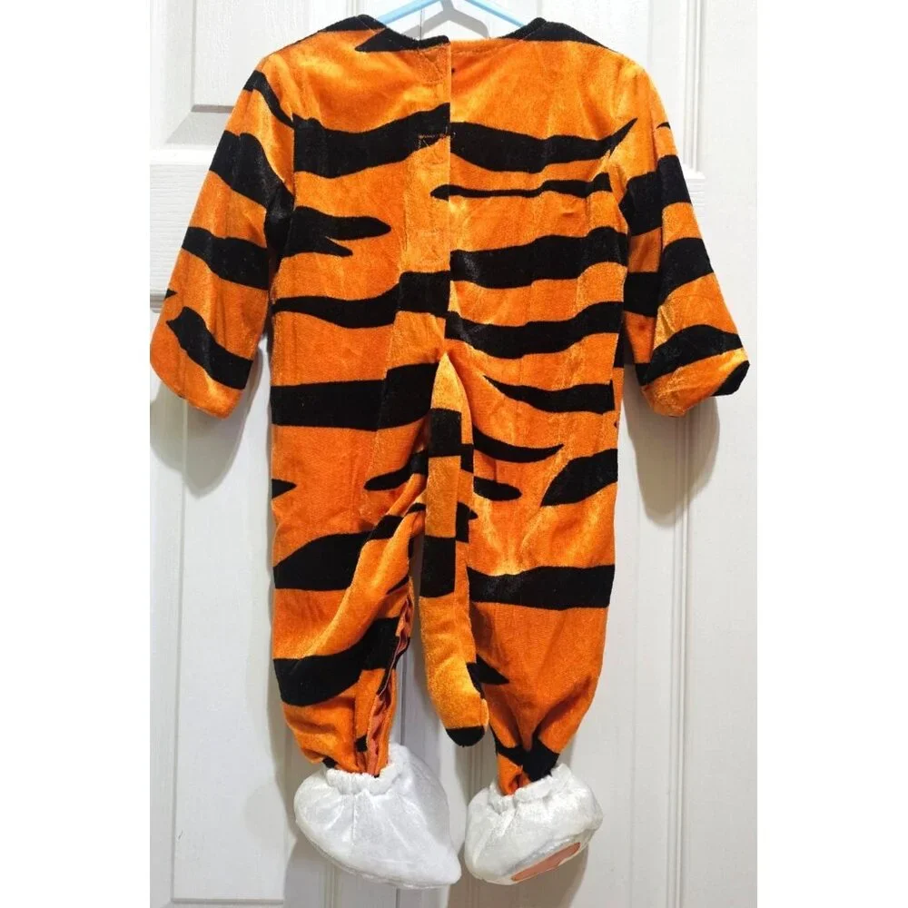 Tiny Tiger Baby Costume 6-12 Months Halloween Safari Jungle Animal Booties Hood